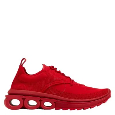 Ferragamo Sneakers Mit Gancini-schild In Red