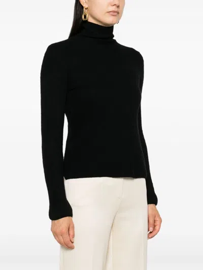 Jil Sander Boiled Wool Sweater In 001 - Black