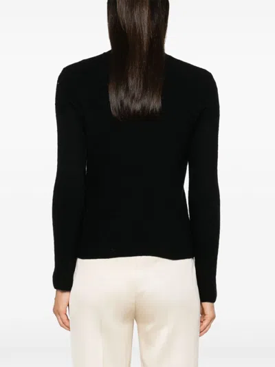 Jil Sander Boiled Wool Sweater In 001 - Black