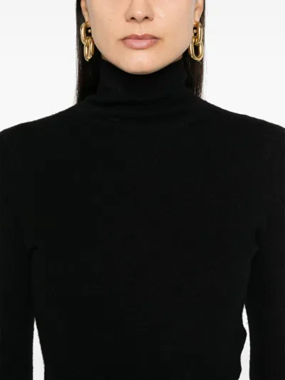 Jil Sander Boiled Wool Sweater In 001 - Black