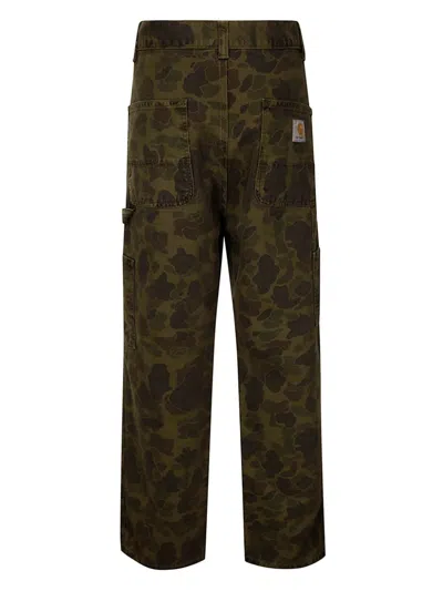 Carhartt Duck Single Knee Trousers In Green