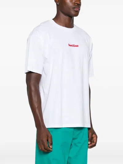 Gcds Embroidered-motif T-shirt In White