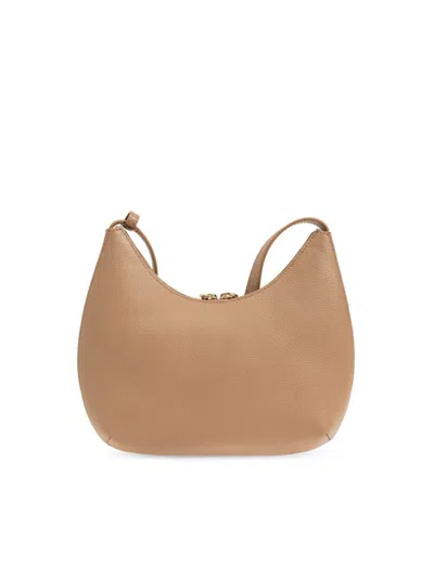 Furla Goccia S Zipped Shoulder Bag In Brown