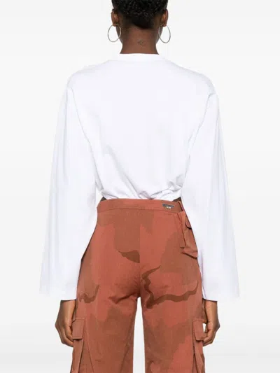Y/project Logo-print Bodysuit In White