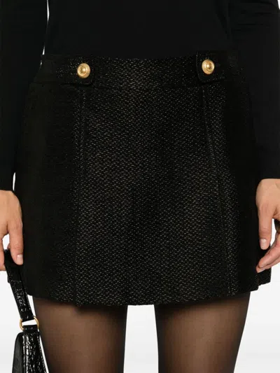 Tom Ford Textured Mini Skirt In Black