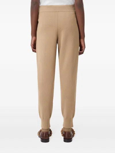 Burberry Monogram Motif Wool Cashmere Blend Jogging Pants In Neutrals