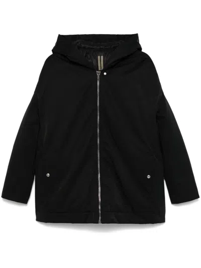 Rick Owens Drkshdw Hooded Peter Coat In Black