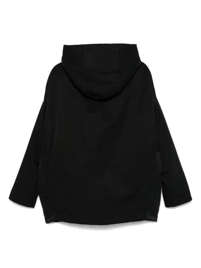 Rick Owens Drkshdw Hooded Peter Coat In Black