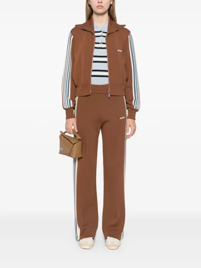 Autry Logo-patch Jacket In Brown