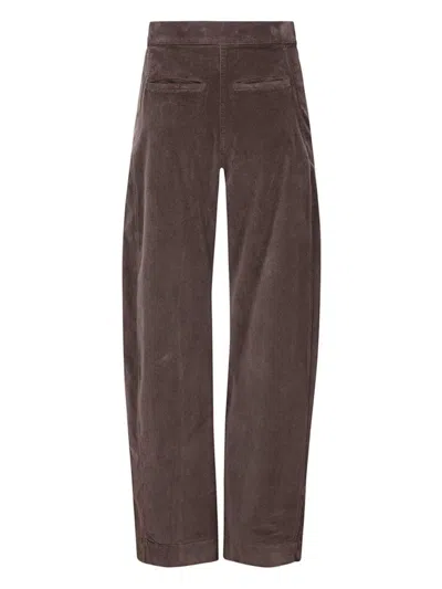 Stefano Mortari Pantalone Cotone Fustagno Cucitura E Taschini In Brown