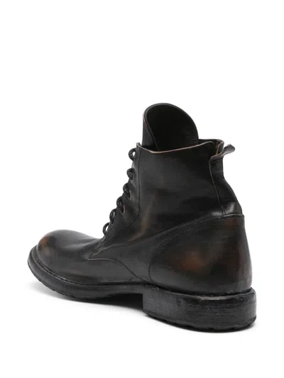 Shop Moma Embossed-logo Boots In Black