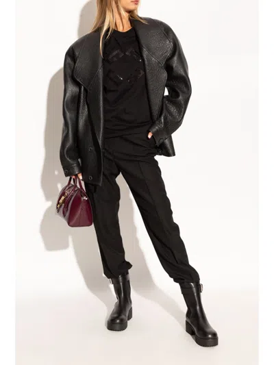 Givenchy Voyou Leather Buckle Chelsea Boots In Black
