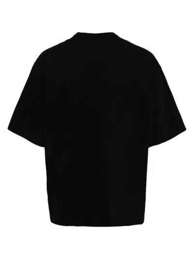 Kolor Embroidered-logo Cotton T-shirt In Black