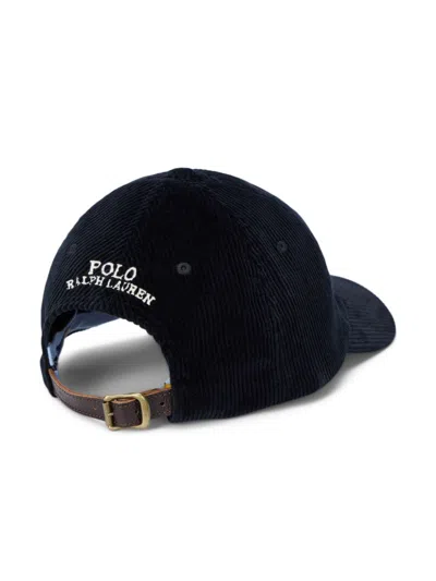 Polo Ralph Lauren Corduroy Baseball Cap In Black