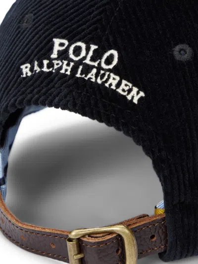 Polo Ralph Lauren Corduroy Baseball Cap In Black