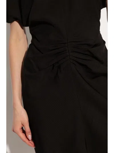 Victoria Beckham Gathered Waist Mini Dress In Black