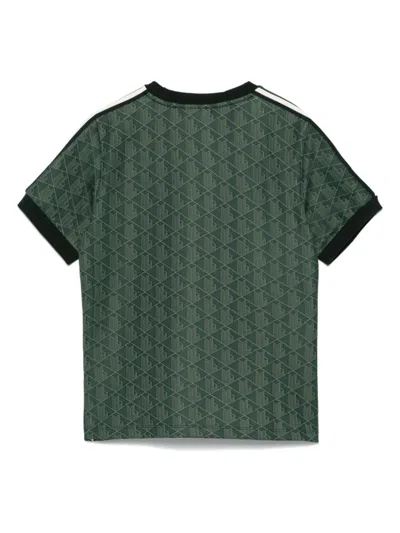 Lacoste Monogram-jacquard T-shirt In Green