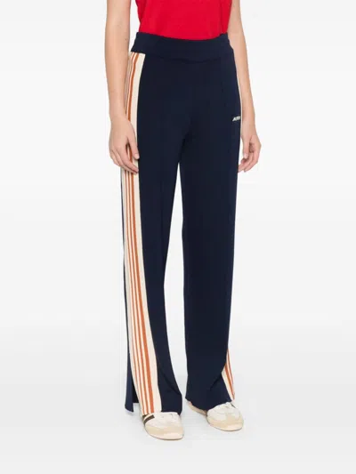 Shop Autry Striped Track Pants In Blue