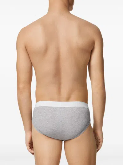 Versace 90s  Logo Briefs In Grey