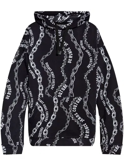 Versace Jeans Couture Logo-print Jacket In Black