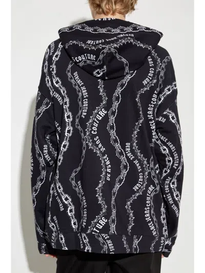 Versace Jeans Couture Logo-print Jacket In Black