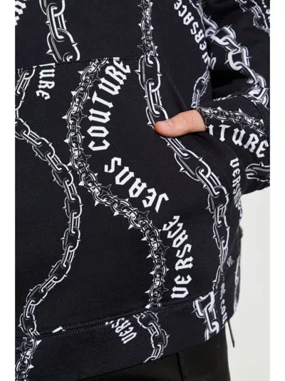 Versace Jeans Couture Logo-print Jacket In Black