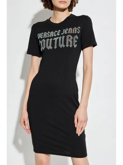 Versace Jeans Couture Midi Dress In Black