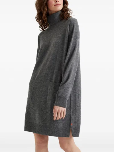 Chinti & Parker Wool-cashmere Rollneck Sweater Dress In Grey