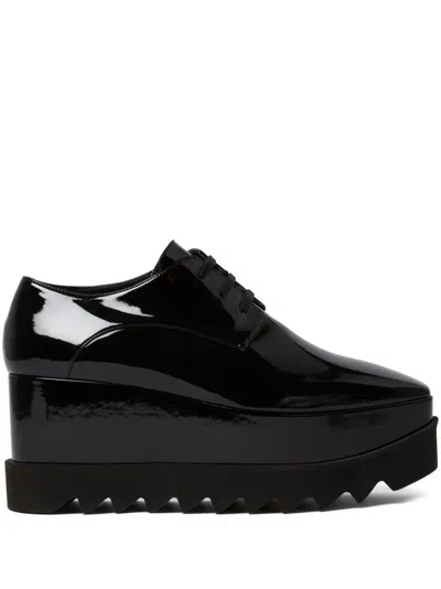 Stella Mccartney Elyse Patent Alter Platform Sneaker Loafers In Black