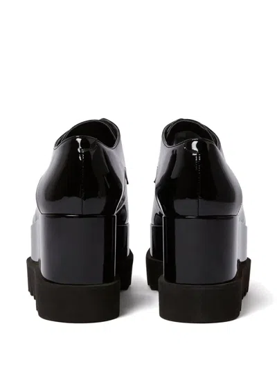 Stella Mccartney Elyse Patent Alter Platform Sneaker Loafers In Black