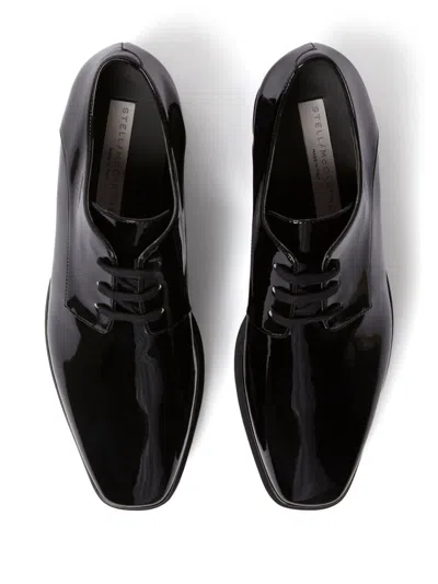 Stella Mccartney Elyse Patent Alter Platform Sneaker Loafers In Black