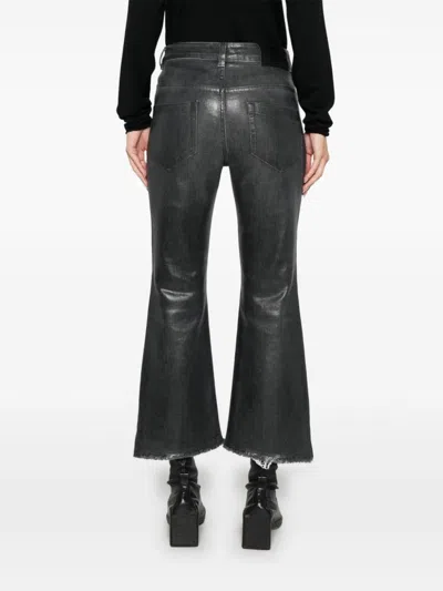 Shop Dorothee Schumacher Cropped Flared Jeans In Grey