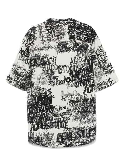 Acne Studios Man Multicolor Shirts In Lgreyblack