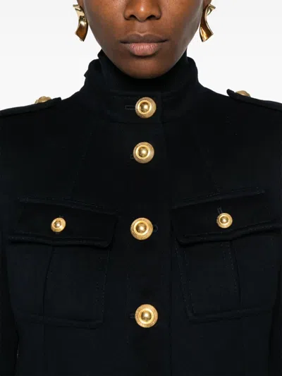 Tom Ford Cropped Wool And Cashmere Jacket In Blue