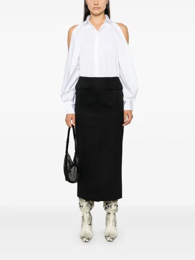 Shop Chloé Gabardine Maxi Skirt In Black