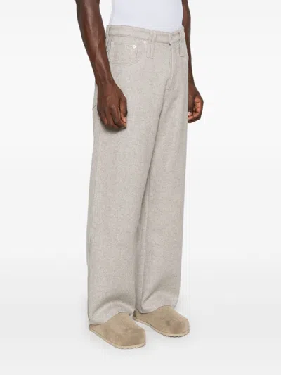 Shop Federico Cina Logo-patch Trousers In Neutrals