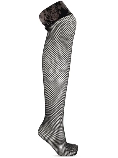 Diesel X Savage X Fenty Mesh Stockings In Black