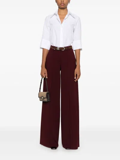 Dorothee Schumacher Half-sleeve Poplin Blouse With Asymmetric Buttoned Cuffs In White