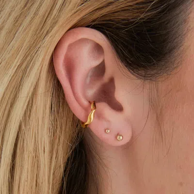 Astrid &amp; Miyu Solid Gold Large Ball Piercing Stud