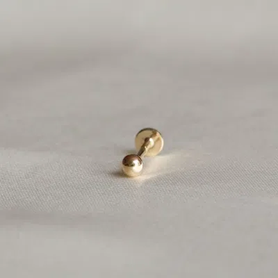 Astrid &amp; Miyu Solid Gold Large Ball Piercing Stud