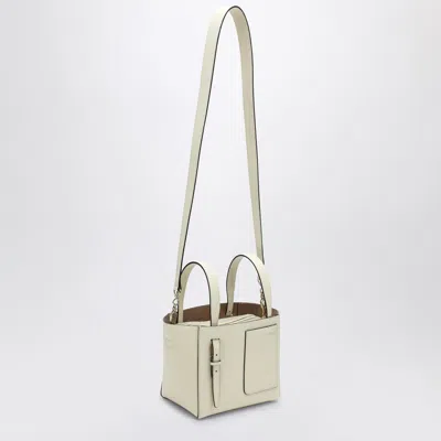 Shop Valextra Soft Micro Ivory Bucket Bag In Beige