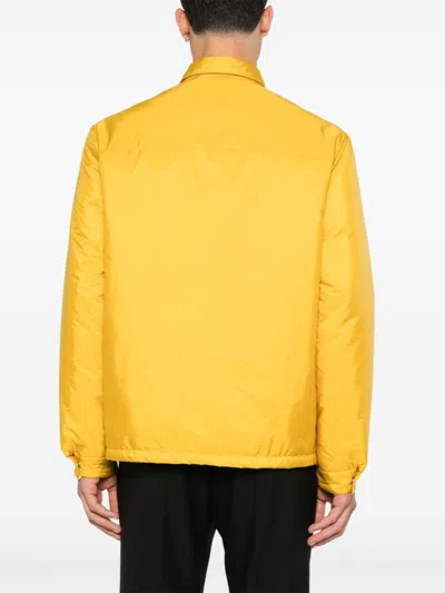 Prada Re-nylon Shirt Jacket Casual Jackets And Parka Yellow In Yellow