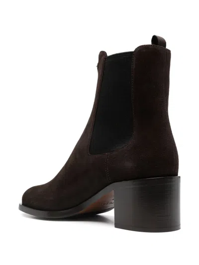 Prada 55mm Suede Boots In Brown