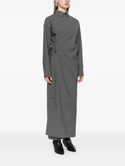 Fabiana Filippi Wrap Maxi Dress In Grey
