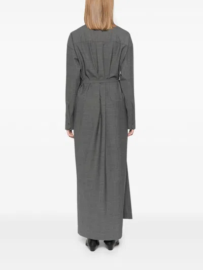 Fabiana Filippi Wrap Maxi Dress In Grey