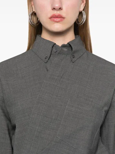 Fabiana Filippi Wrap Maxi Dress In Grey