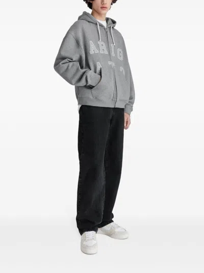 Axel Arigato Legend Drawstring Hoodie In Grey
