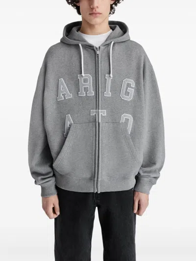 Axel Arigato Legend Drawstring Hoodie In Grey