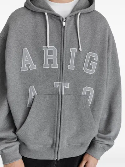 Axel Arigato Legend Drawstring Hoodie In Grey