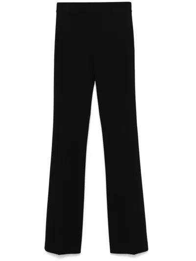 Semicouture Elastic Waist Casual Pants In Black